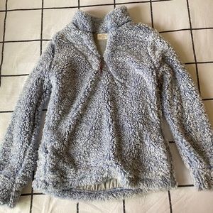 Fuzzy quarter zip